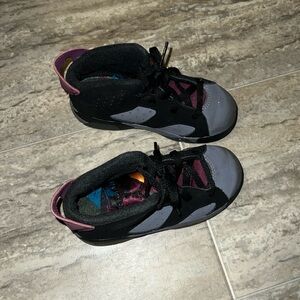 Black & gray Air Jordans toddler 8C